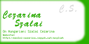 cezarina szalai business card
